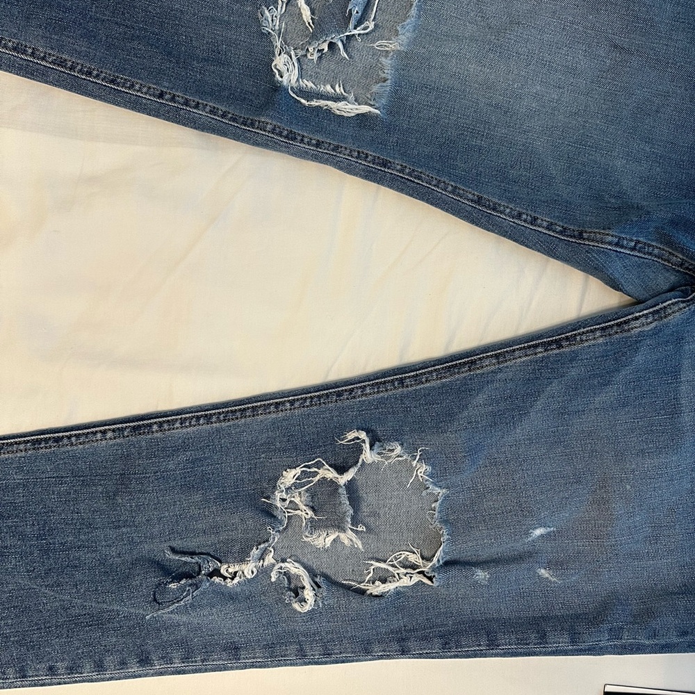rag & bone Light Blue Distressed Boyfriend Jeans - Picture 5 of 8
